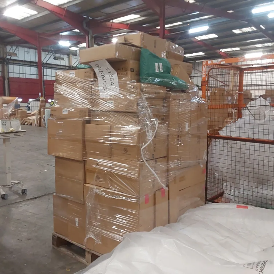 PALLET CONTAINING A LARGE QUANTITY OF DESIGNER OFFICE CHAIR PARTS AND OTHER ASSORTED PRODUCTS 