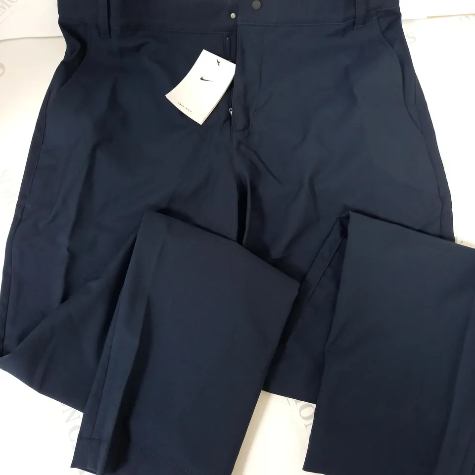 NIKE DRI-FIT NAVY TROUSERS - 32X32 M