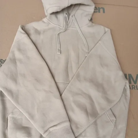 PULL & BEAR LONG SLEEVE PULL-OVER HOODIE IN TAUPE SIZE XS