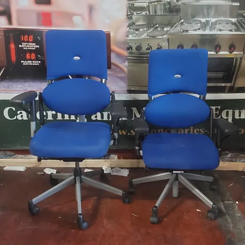 PAIR OF STEEL CASE OFFICE CHAIRS