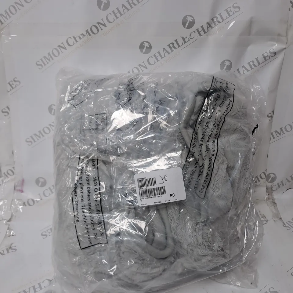 BOXED COZEE HOME VELVETSOFT HEATED THROW IN LIGHT GREY