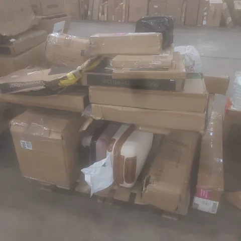 PALLET OF ASSORTED HOUSEHOLD GOODS AND INCOMPLETE FURNITURE PARTS