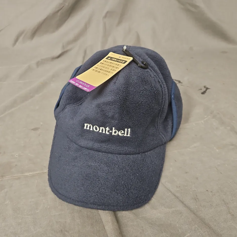 MONT-BELL CLIMAPLUS 200 EAR CAP IN NAVY SIZE M
