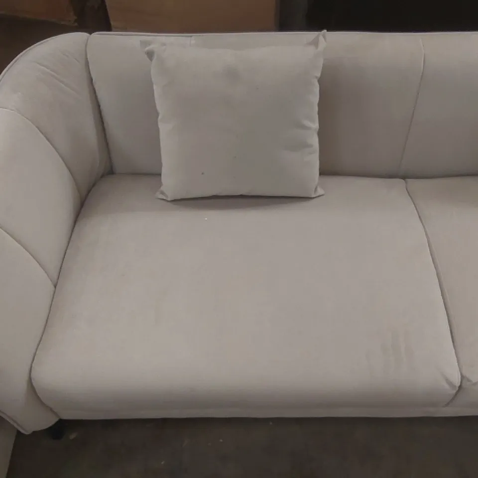 QUALITY DESIGNER 3-SEATER VELVET UPHOLSTERED SOFA