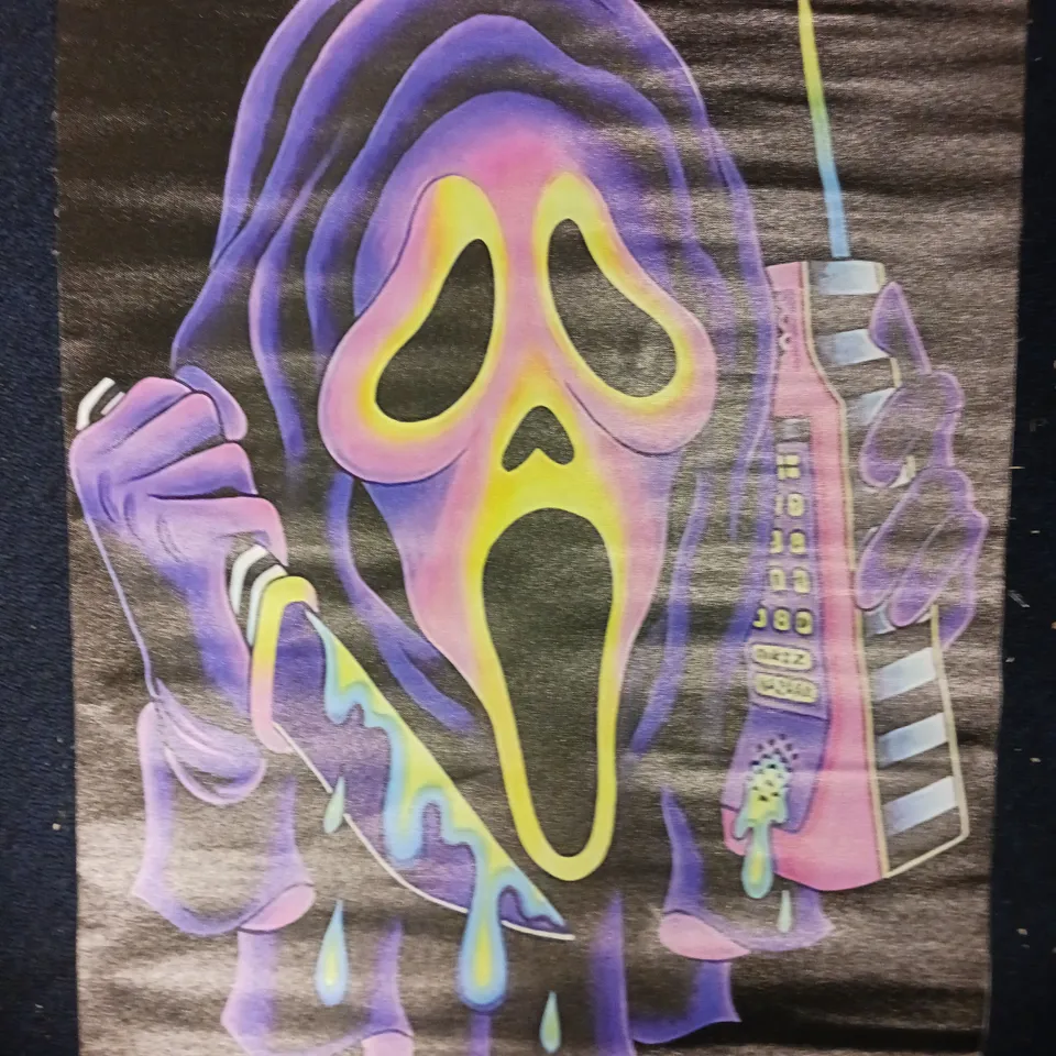 SCREAM GHOST FACE NEON ART PRINT