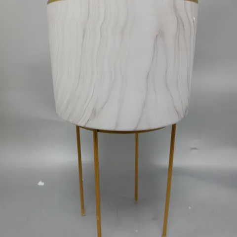 MARBLE EFFECT STANDING PLANTER