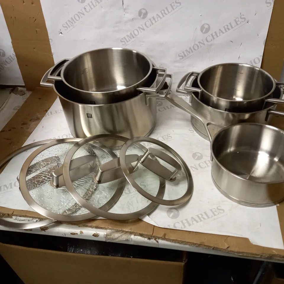 ZWILLING POT-SET, SUITABLE FOR INDUCTION, STAINLESS STEEL