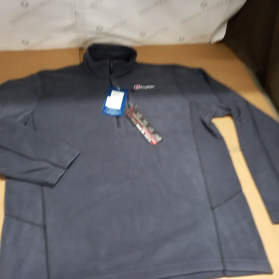 BERGHAUS PRISM GREY HALF ZIP FLEECE - XL