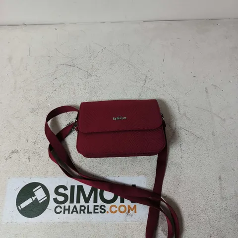 KIPLING CROSSBODY BAG – MAGENTA QUILTED FABRIC WITH LOGO