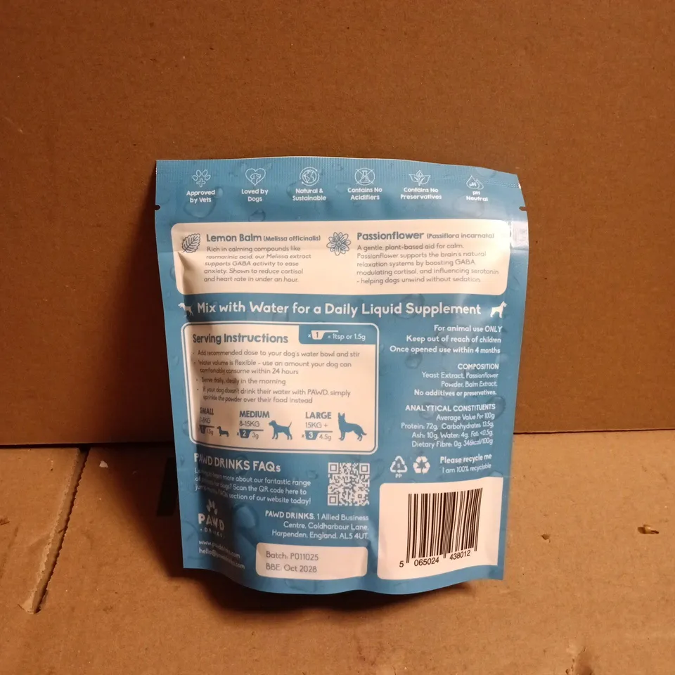 PAWD DRINKS CALMING LIQUID SUPPLEMENT FOR DOGS 126G