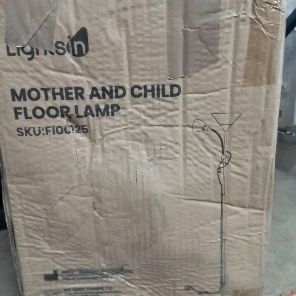 BOXED MOTHER AND CHILD FLOOR LAMP