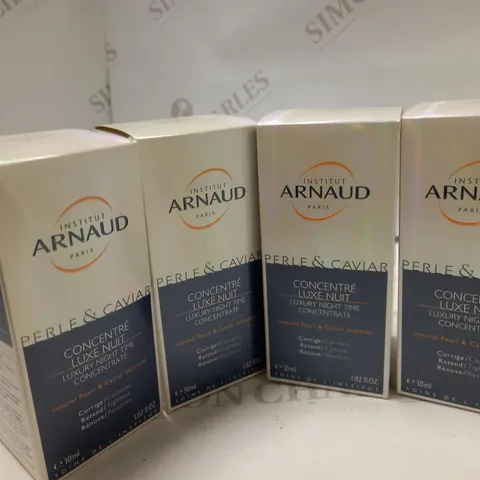 LOT OF 4 INSTITUT ARNAUD PEARL & CAVIAR LUXURY NIGHT TIME CONCENTRATE 1.02OZ.