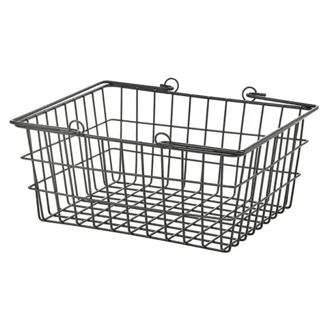 METAL WIRE OBLIQUE BASKET BLACK