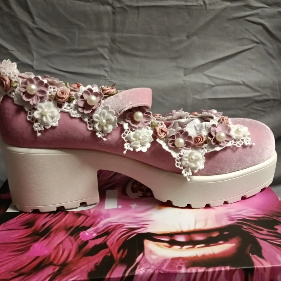 BOXED KOI TIRA MARY JANES FAIRY POWDER EDITION IN PINK - UK 11