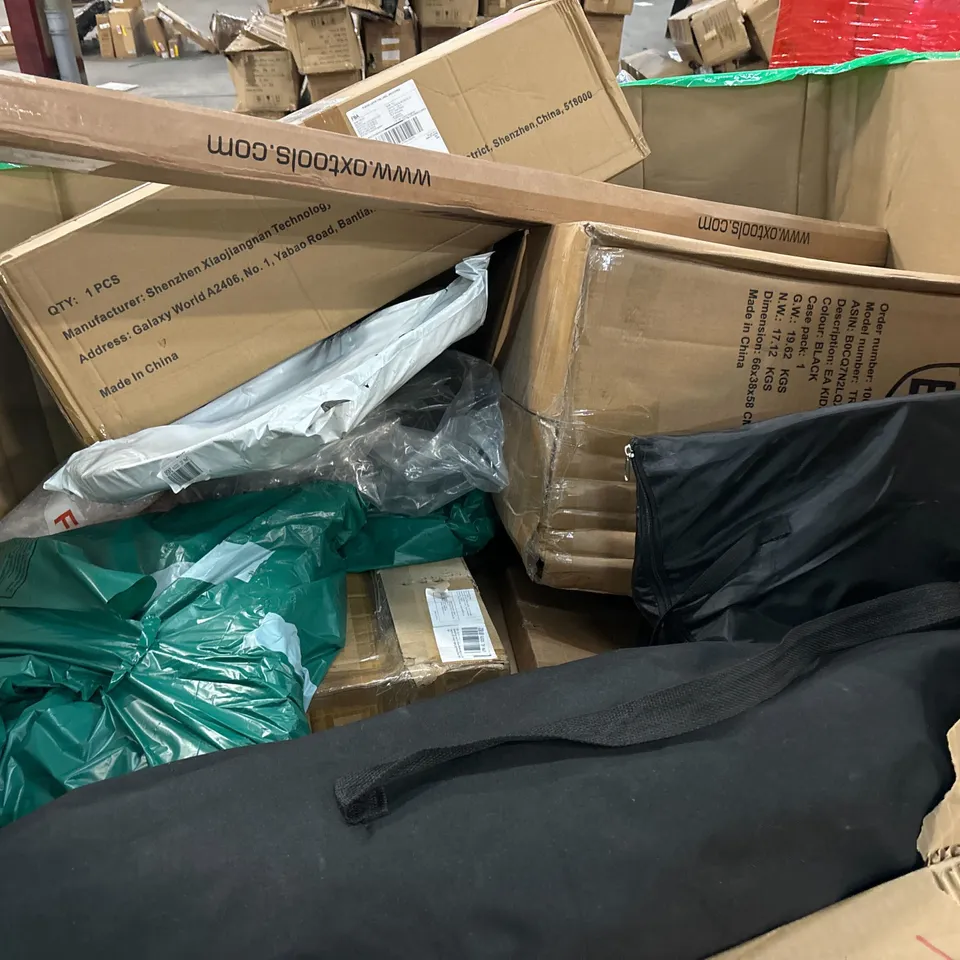 PALLET OF ASSORTED CONSUMER PRODUCTS TO INCLUDE: HEATED BLANKETS, SMART PET FOOD FEEDERS, POP UP TENT, PROFESSIONAL CAMERA BACKPACK ECT