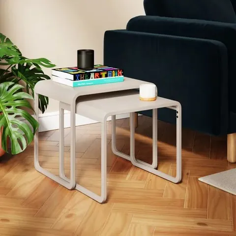 BOXED BOWIE NEST OF SIDE TABLES - STONE (1 BOX)