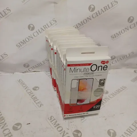 LOT OF 15 MINUTE ONE CLEAR CASE & SCREEN PROTECTOR KITS FOR SAMSUNG GALAXY S21+5G