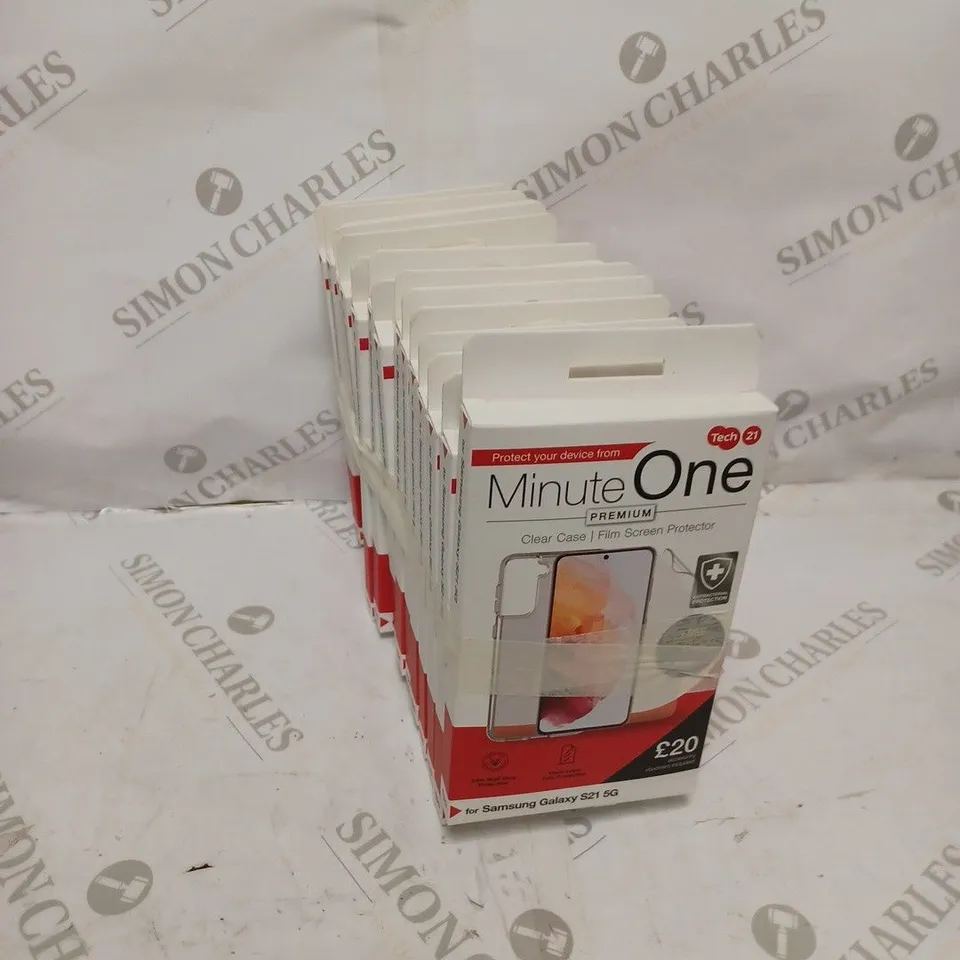 LOT OF 15 MINUTE ONE CLEAR CASE & SCREEN PROTECTOR KITS FOR SAMSUNG GALAXY S21+5G