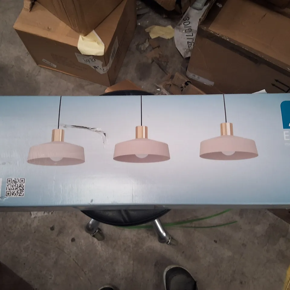 BOXED EGLO VALDIOLA TRIPLE PENDANT LIGHT –