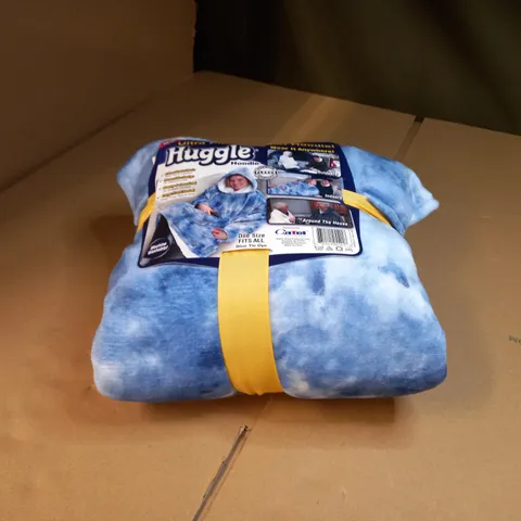 PACKAGED HUGGLE BLUE TIE DYE HOODIE - ONE SIZE FITS ALL