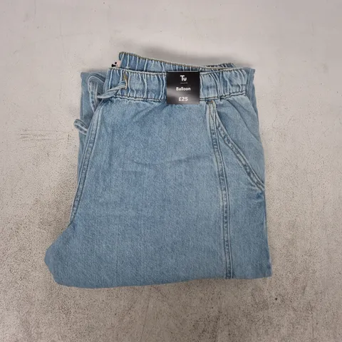 TU BALLOON FIT JEANS IN BLUE SIZE 12