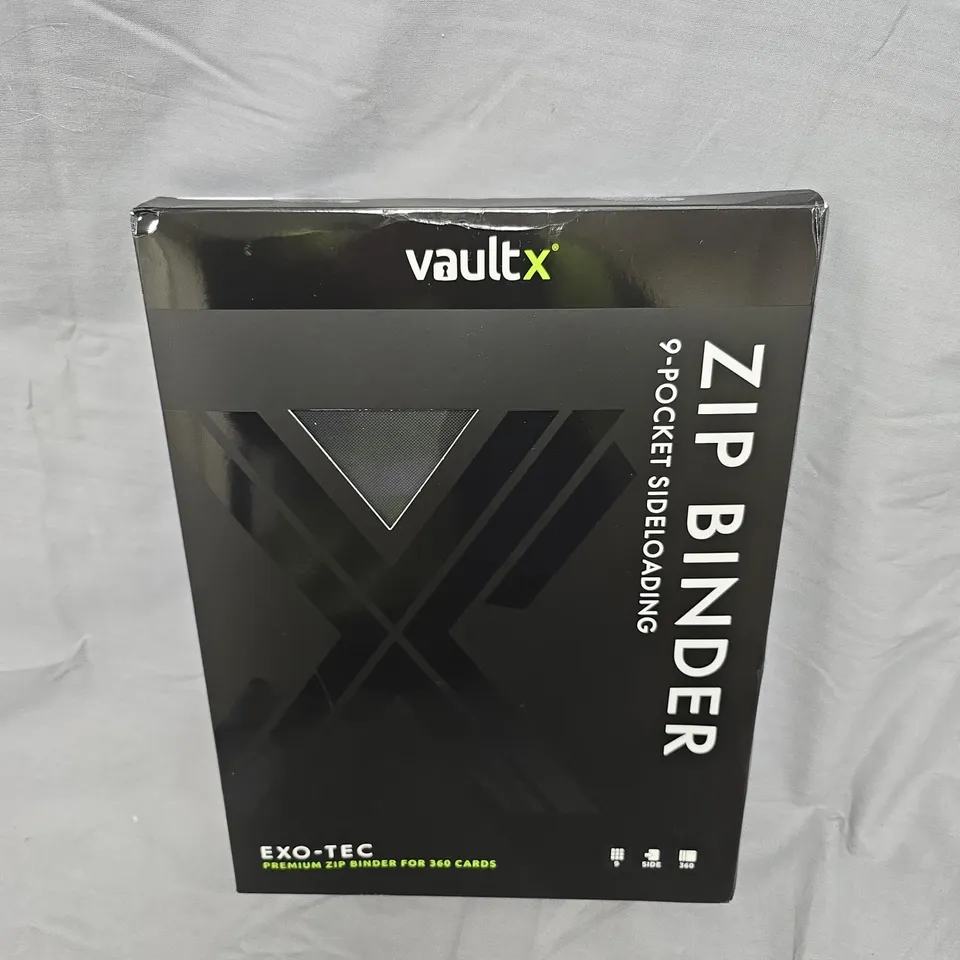 SEALED VAULTX EXO-TEC ZIP BINDER BOOK FOR 360 CARDS 