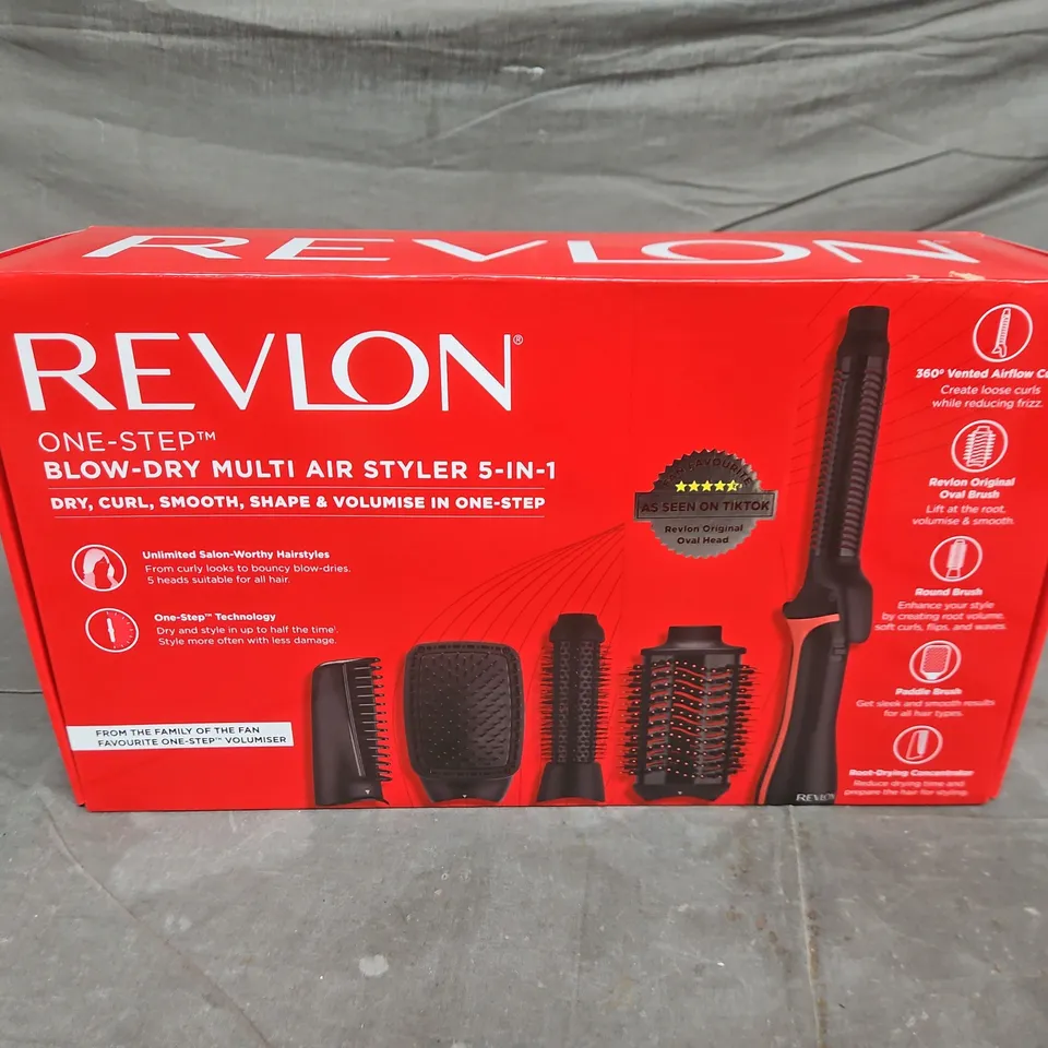 Revlon One-Step Blow-Dry Multi Hair Styler 5-in-1 – Red, Boxed