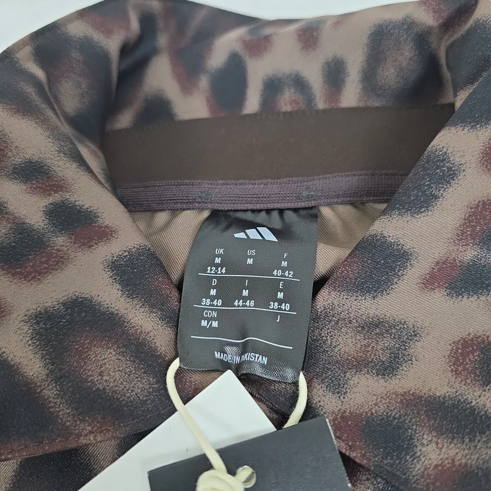 ADIDAS LEOPARD PRINT SHIRT SIZE MEDIUM 12-14 TAGGED