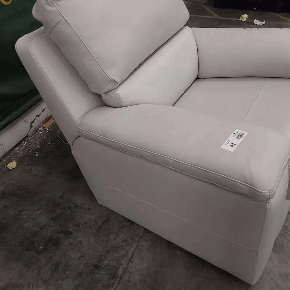 QUALITY BRITISH DESIGNER G PLAN TAYLOR ARMCHAIR CAPRI CHALK LEATHER 