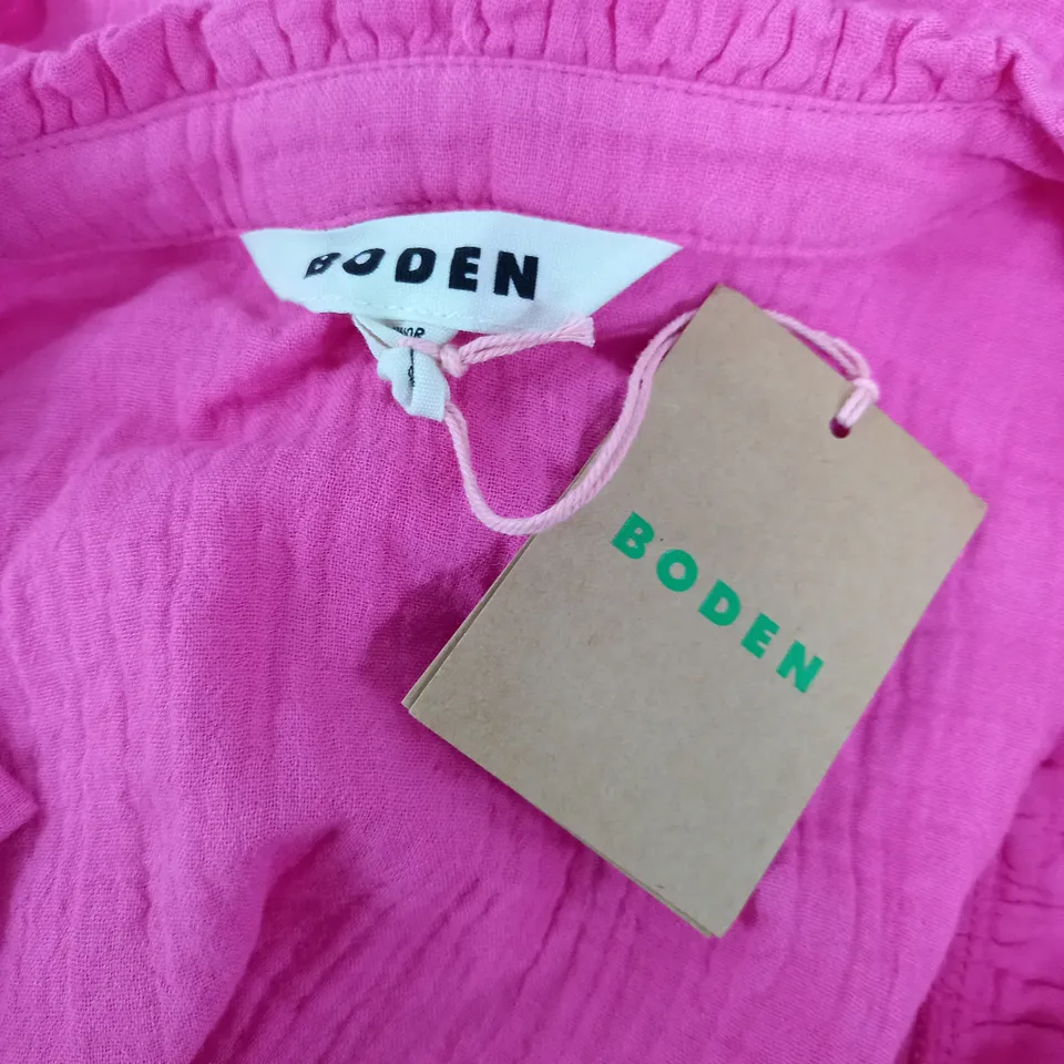 BODEN DAISY DOUBLE CLOTH SHORT DRESS IN PINK - UK 10R