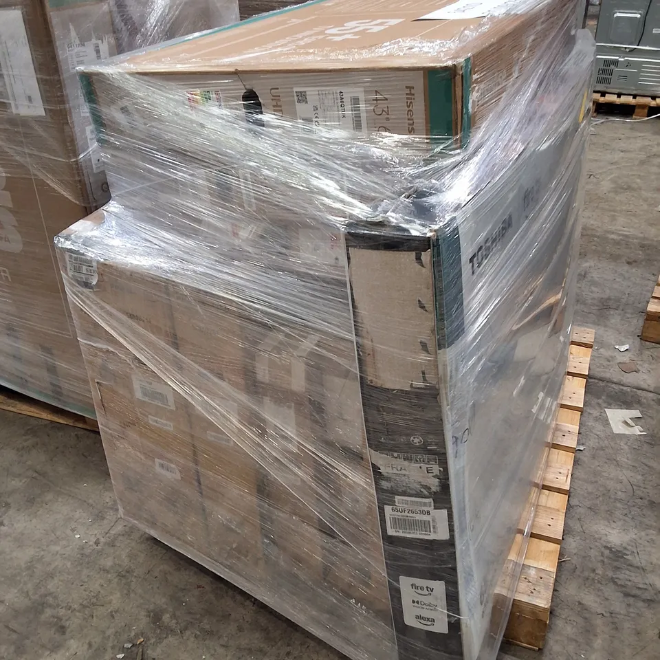 PALLET CONTAINING 10 ASSORTED DAMAGED TVS