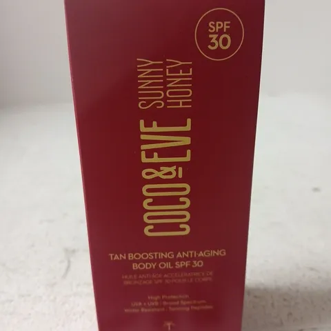 SEALED COCO & EVE SUNNY HONEY TAN BOOSTING ANTI-AGING BODY OIL SPF30 150ML 