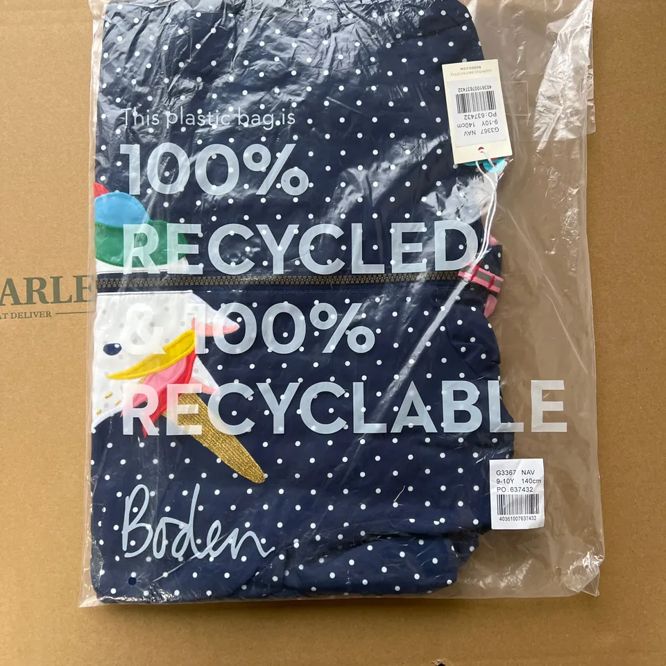 BODEN BAGGED UNICORN DESIGN 9-10Y GIRLS COAT 
