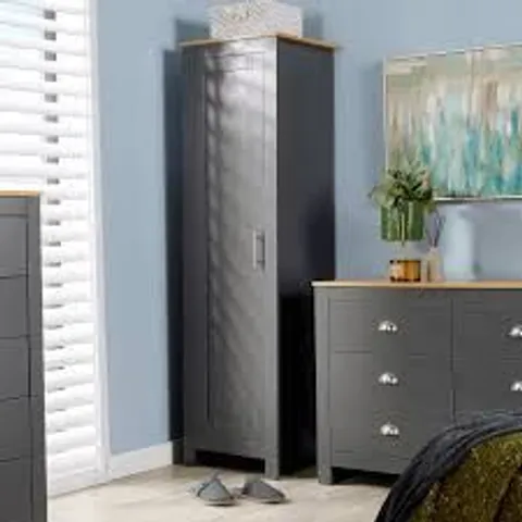 BOXED CAMDEN 1 DOOR WARDROBE - GRAPHITE (1 BOX)