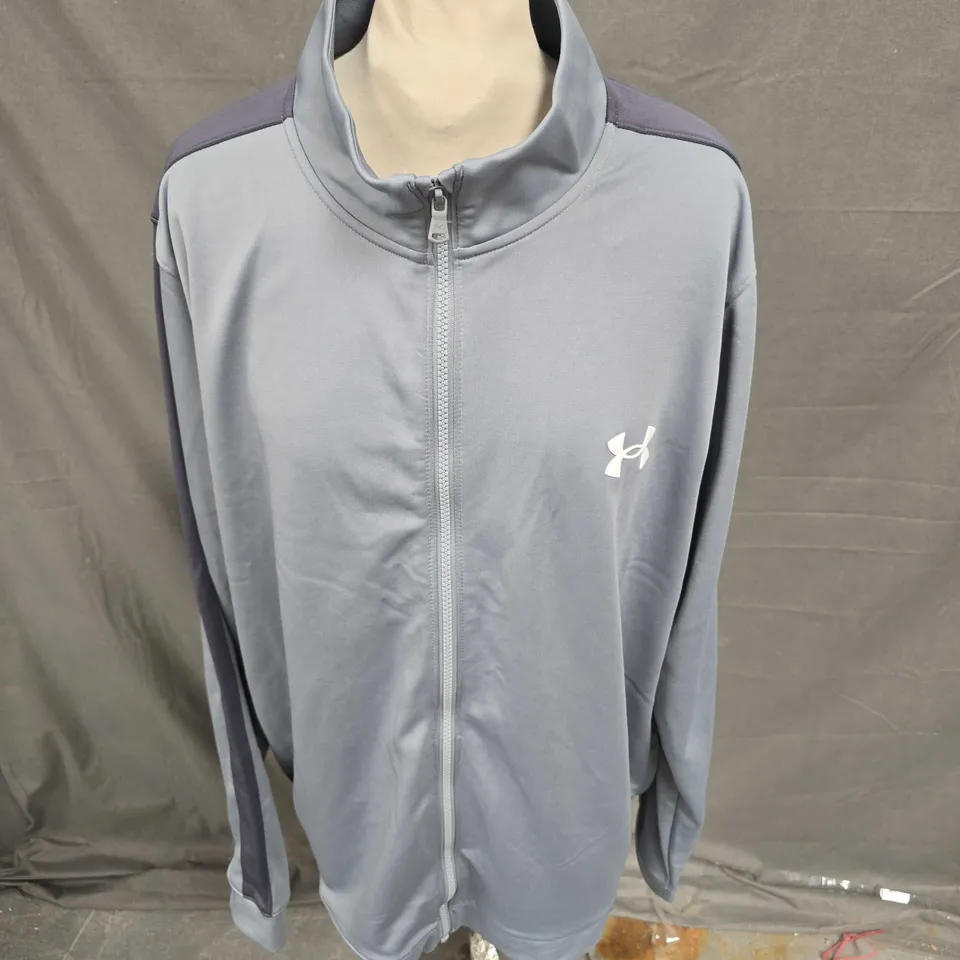 UNDER ARMOUR ZIP UP TOP IN GREY SIZE XL