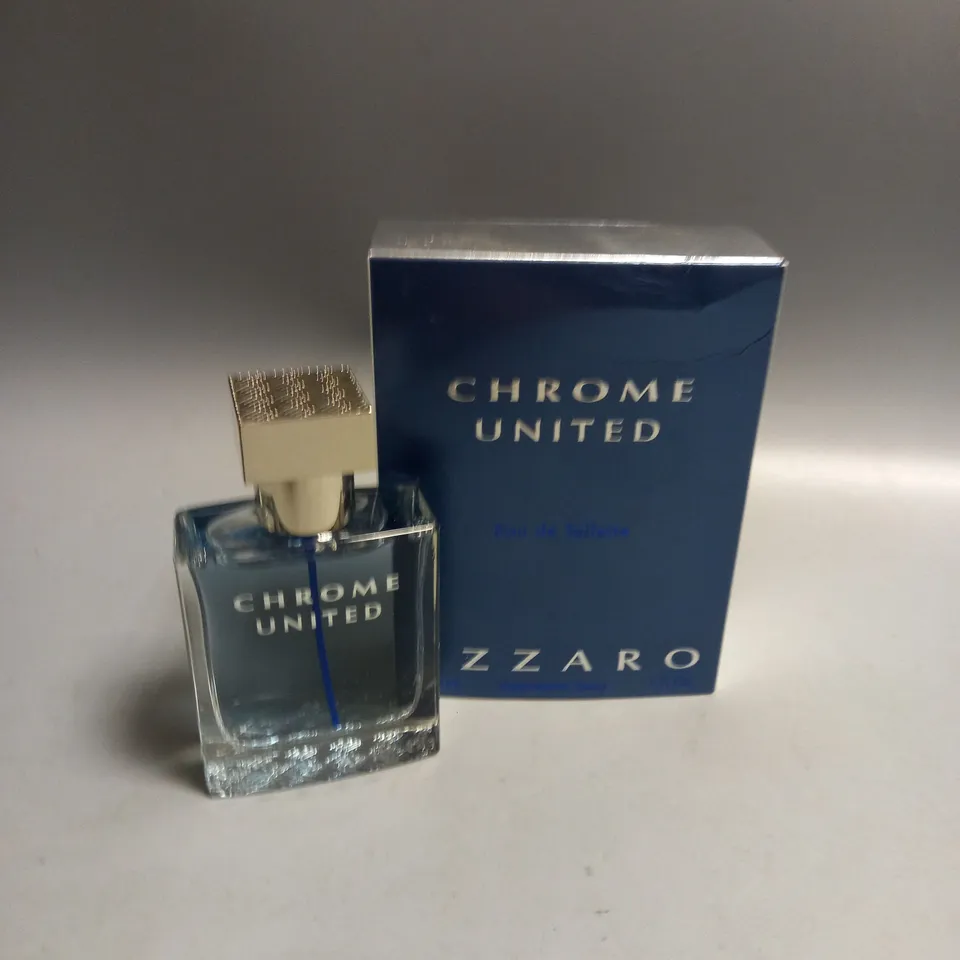 BOXED CHROME UNITED AZZARO MENS EAU DE TOILETTE SPRAY 30ML