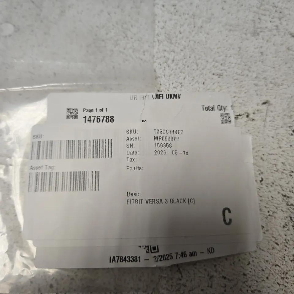 FITBIT VERSA 3 SMARTWATCH – BLACK