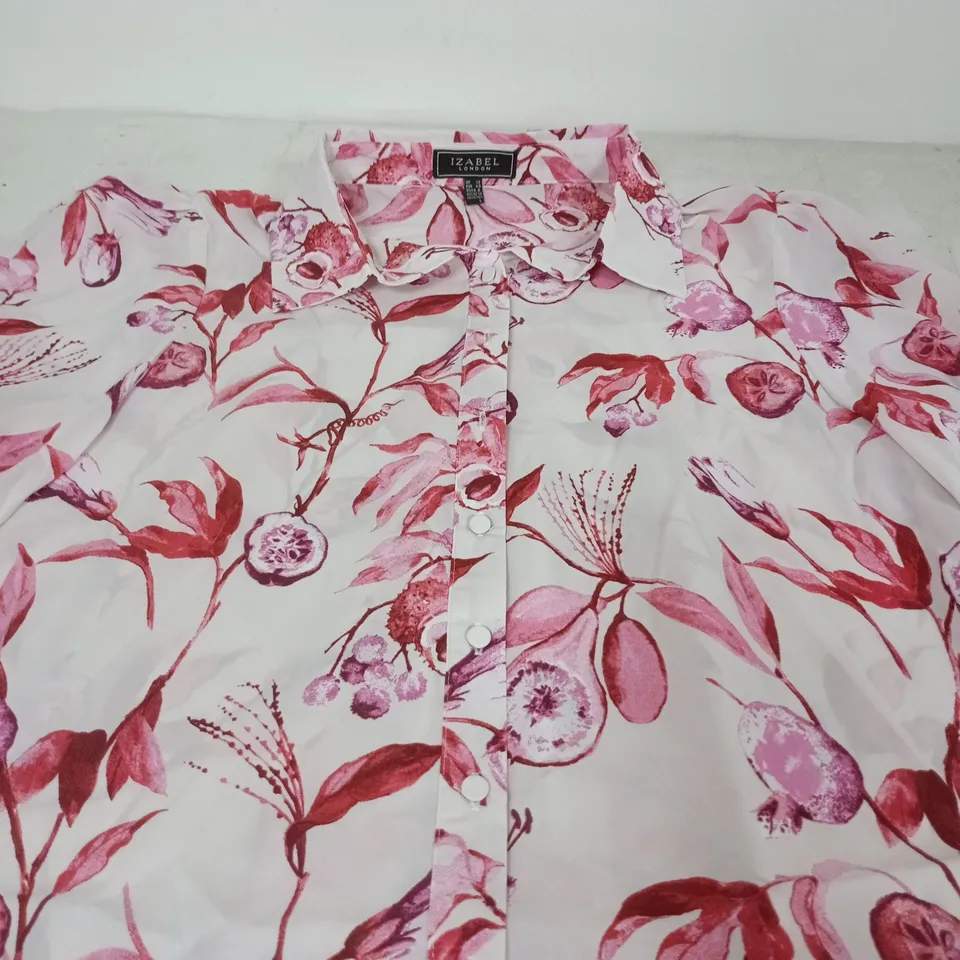 IZABEL LONDON FLORAL PRINT SHIRT – UK 12