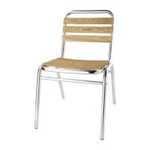 BRAND NEW BOLERO ALUMINIUM & ASH BISTRO SIDE CHAIR