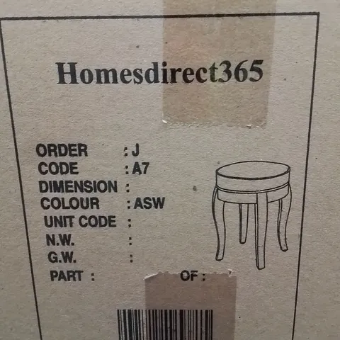 BRAND NEW BOXED HOMESDIRECT 365 WHITE STOOL