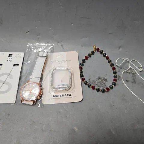 APPROXIMATELY 15 ASSORTED JEWELLERY ITEMS TO INCLUDE - WATCH , NECKLACE , BRACELET ETC