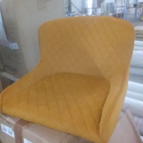 BOXED GOLD VELVET BARSTOOL