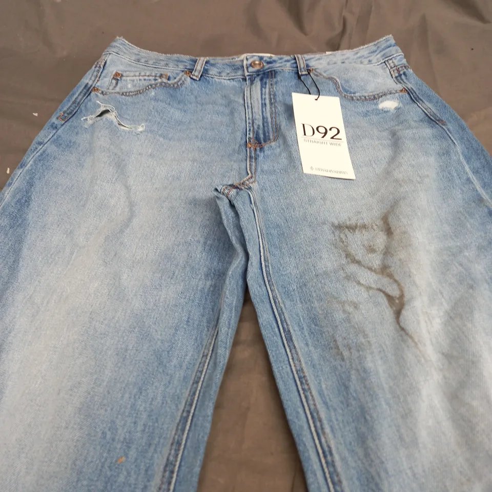 STRADIVARIUS STRAIGHT WIDE JEANS - UK 14