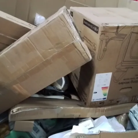 PALLET OF ASSORTED HOUSEHOLD GOODS AND PRODUCTS TO INCLUDE;DUMBELL BENCH,PORTABLE COUNTERTOP DISHWASHER,PLANT POT