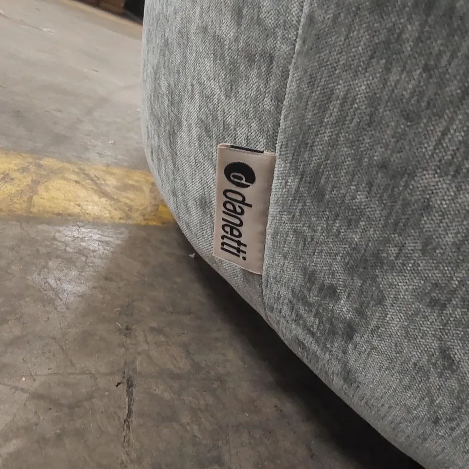 DANETTI ZOEY BLUE GREY FABRIC 3 SEATER SOFA