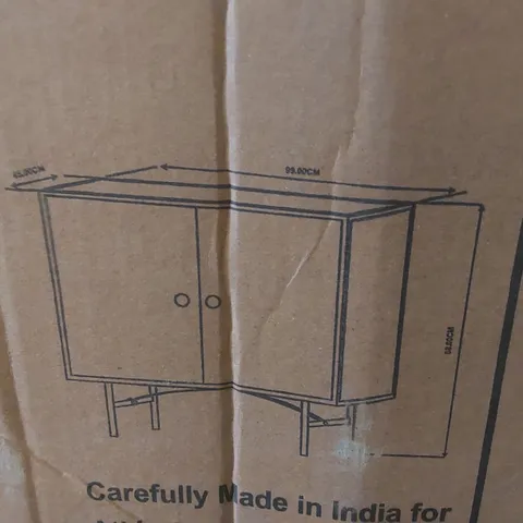 BOXED ATKIN AND THYME MERCURY DRINKS CABINET - BLACK