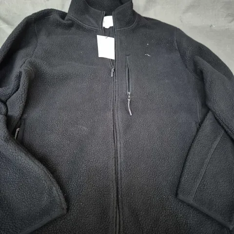 JOHN LEWIS BLACK FLEECE ZIP JACKET – XL