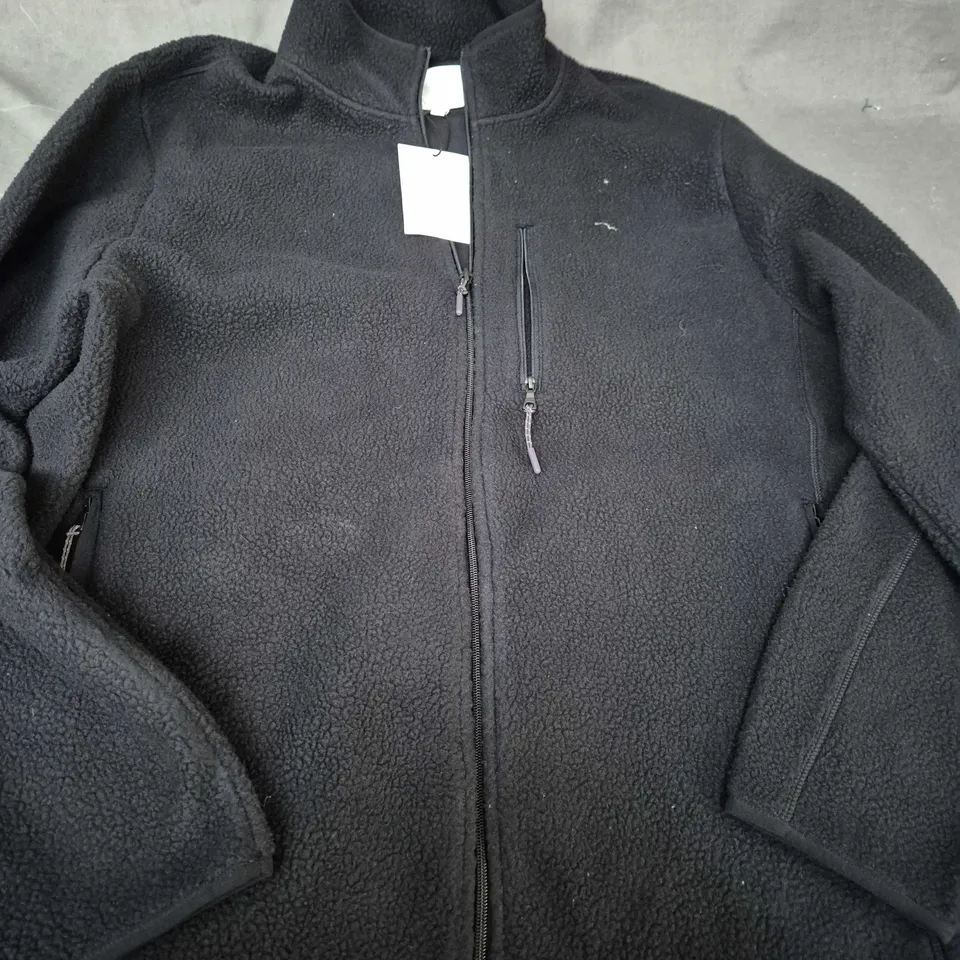 JOHN LEWIS BLACK FLEECE ZIP JACKET – XL