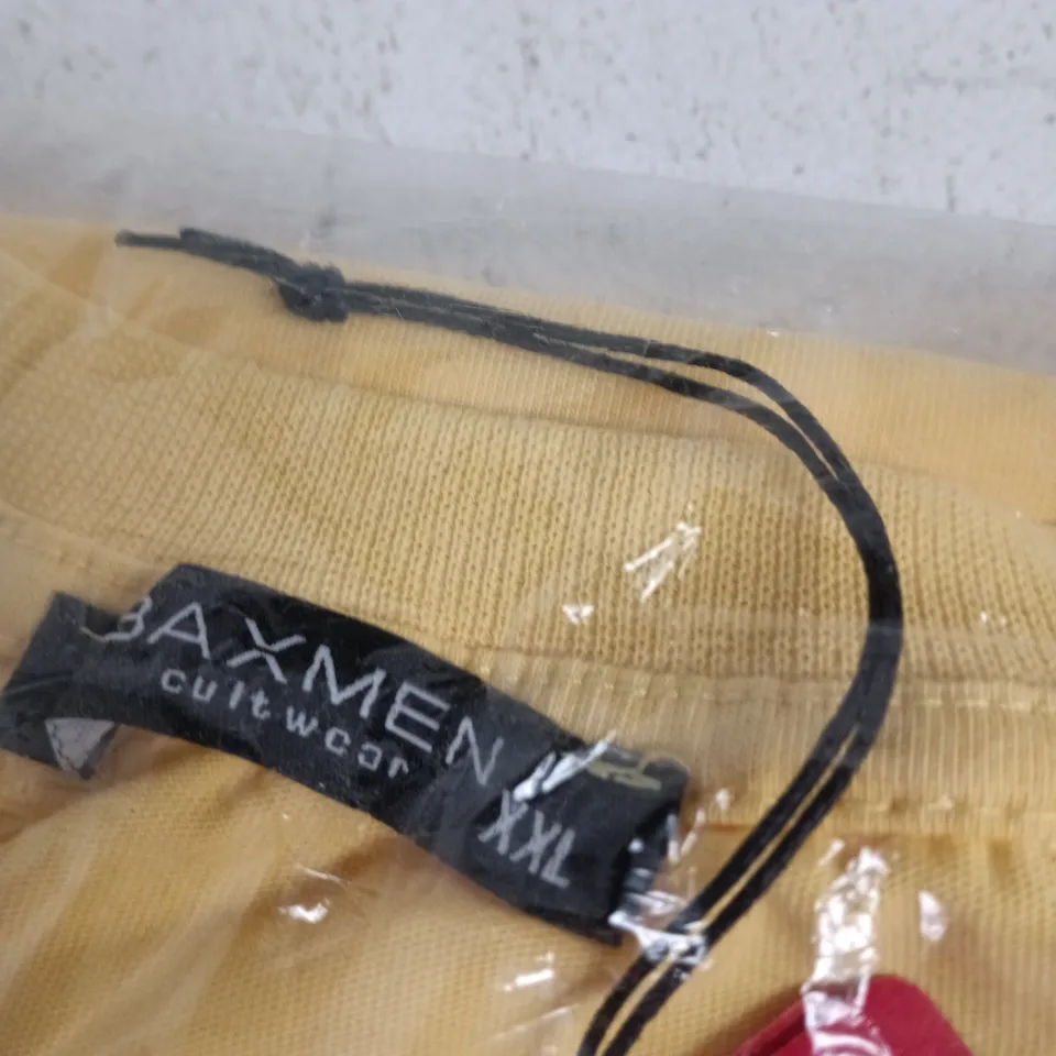 BAXMEN CULTWEAR T-SHIRT – YELLOW, UK L