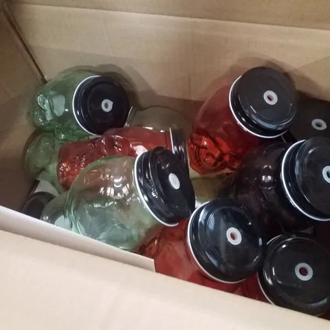 PALLET CONTAINING ASSORTED BRAND NEW HALLOWEEN PRODUCTS INCLUDING DECORATIVE GLASS JARS, HALLOWEEN PAPER BAGS & GHOST MUGS